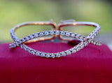 Diamond Bangle Bracelet ~ Rose Gold