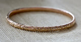 Gold Etched Bangle Bracelet