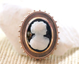 Stone Cameo Pin in Rose Gold ~ VICTORIAN