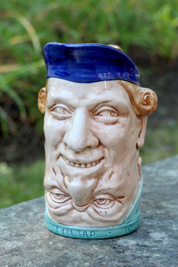 Majolica Double Face Jug ~ ANTIQUE