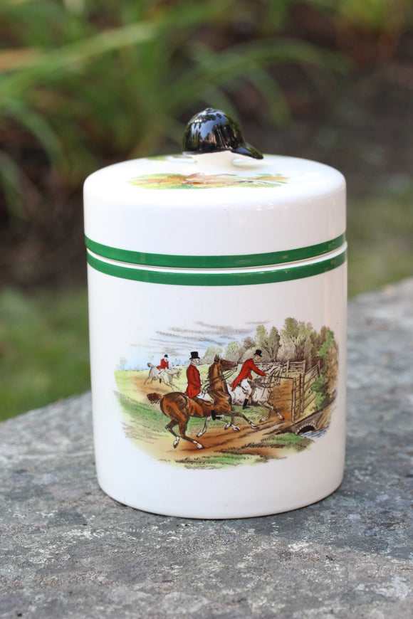 Copeland Spode Biscuit Jar ~ The Hunt