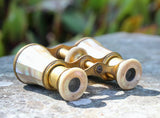 Mother of Pearl & Brass OPERA Glasses  ~ Antique