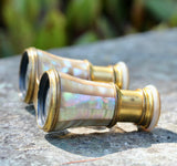 Mother of Pearl & Brass OPERA Glasses  ~ Antique