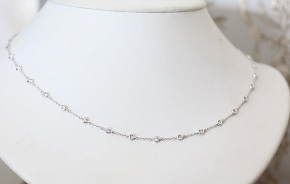 Diamond Necklace with Adjustable Lengths