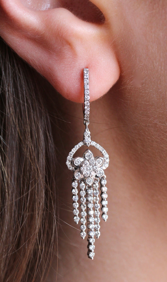 Diamond Drop Earrings ~ DAZZLING