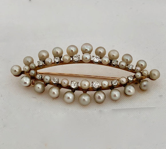 Pearl and Diamond Pin