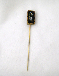Vintage Tie Pin / Stick Pin with Floral Design