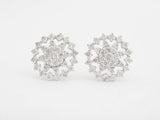 White and Sparkly Diamond Stud Earrings