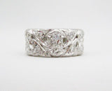 Vintage Wide Diamond and Platinum Eternity Band