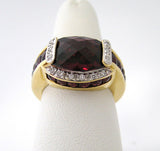 Bellarri Rhodolite Garnet Ring with Diamonds