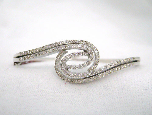 Diamond Swirl Designed Bangle