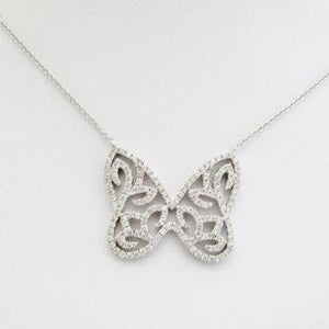 Open Butterfly Diamond Pendant