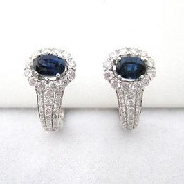 Sapphire Huggie Style Earrings