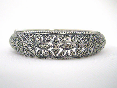 Sterling Silver and Marcasite Bangle