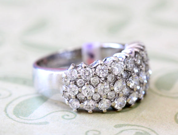 3 Carats of Diamonds on Wide Band ~ WOW
