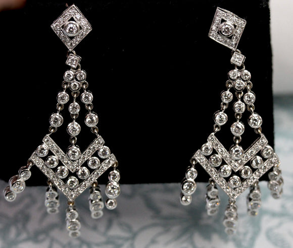 Magnificent ~ Diamond Drop Earrings