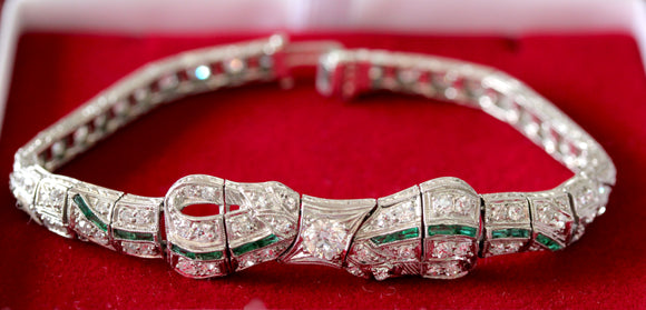 Platinum Art Deco Diamond Bracelet (Vintage) — Shreve, Crump & Low