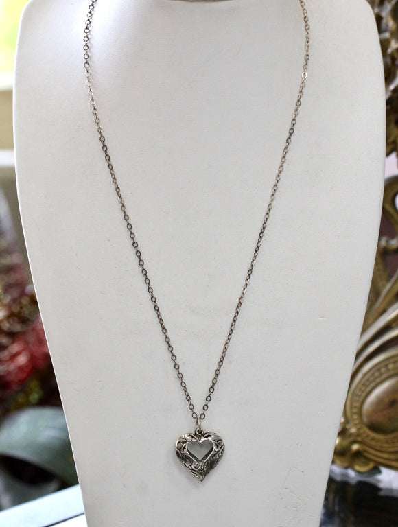 Heart Shaped Sterling Silver Necklace