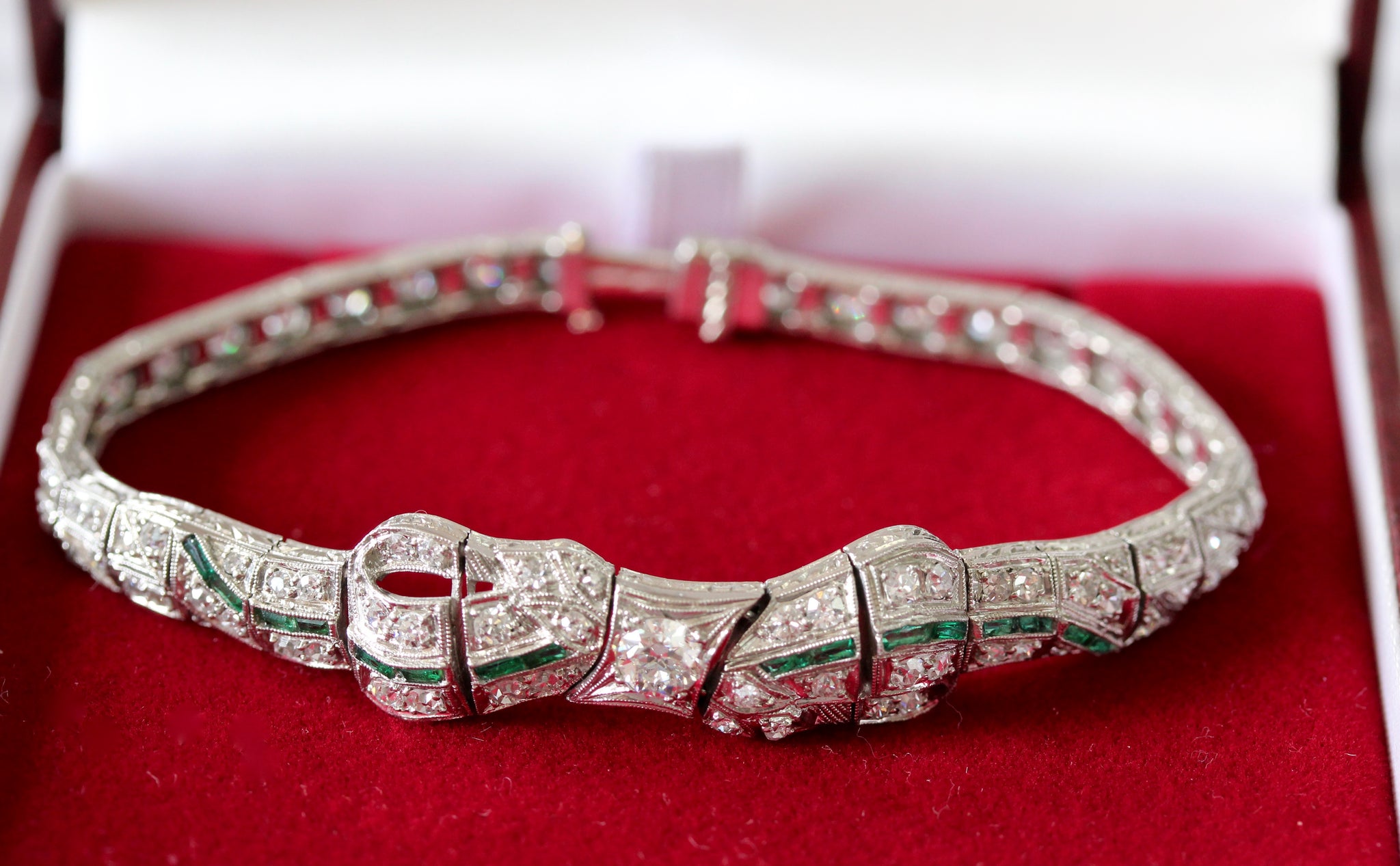 Vintage Deco 6 Carat Diamond Bracelet in Platinum - Default Title -  Filigree Jewelers | Art deco bracelet, Diamond cuts, Marquise shape diamond