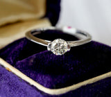 Dainty ~ Diamond Solitaire Engagement Ring