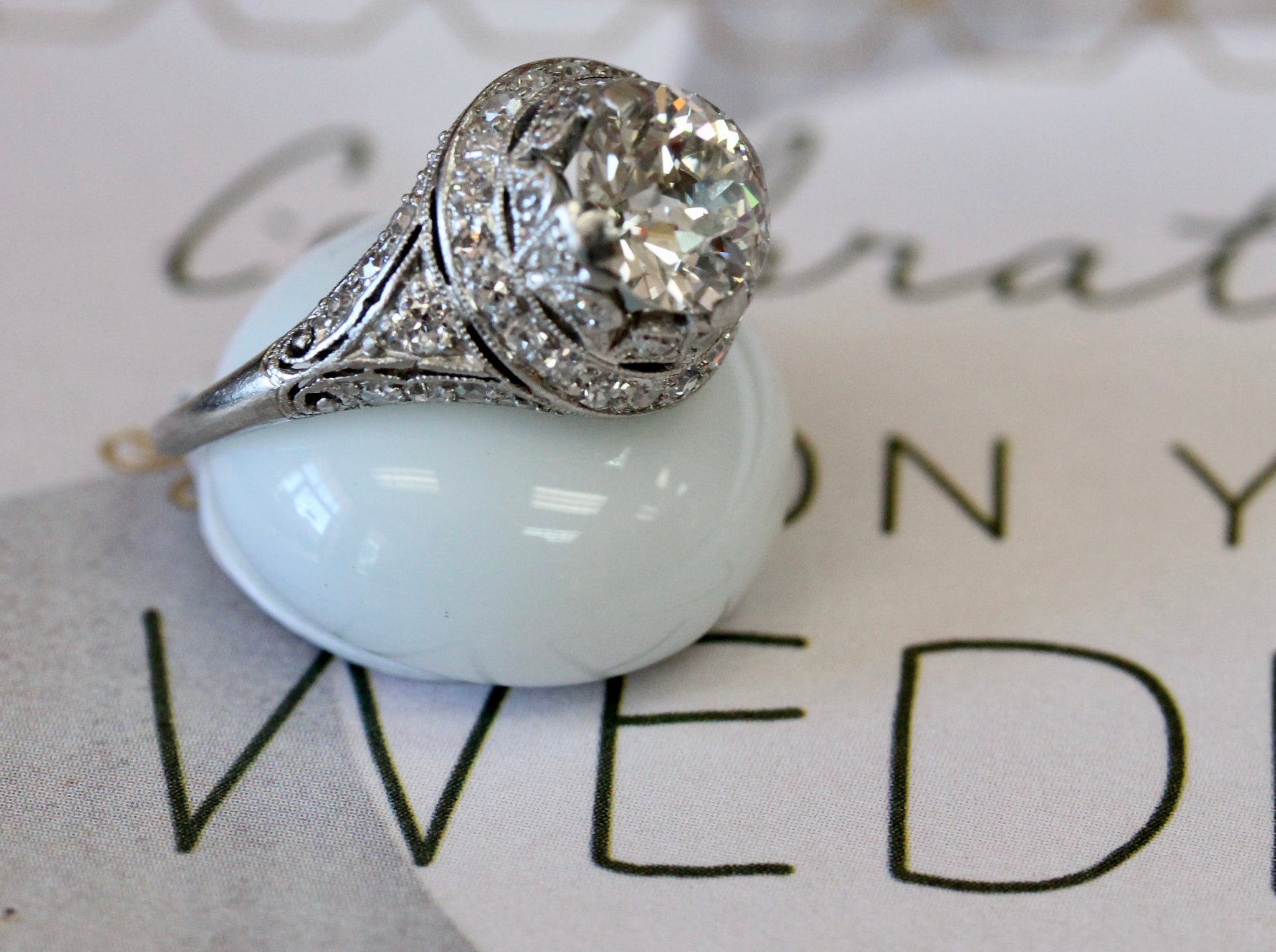 Orange Blossom .55 Carat Vintage Diamond Engagement Ring