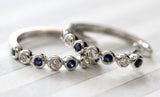 Sapphire & Diamond Hoop Earrings ~ Classic