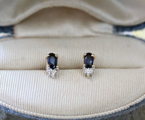 Sweet ~ Sapphire & Diamond Earrings