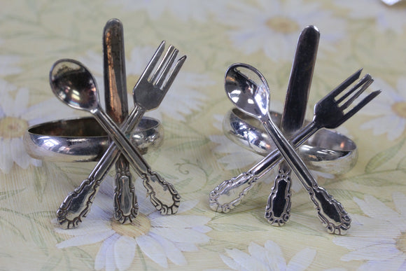 Charming ~ Set of 6, Egyptian Silver Napkin Ring Holders