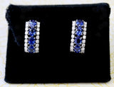 Sparkly ~ Sapphire & Diamond Earrings
