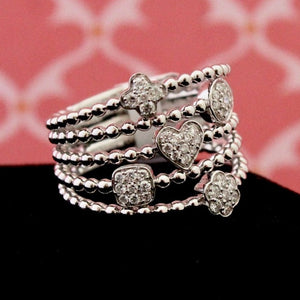 Chic Contemporary Pave Diamond Ring