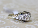 Impressive ~ 18K & Platinum Engagement Ring