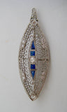 Vintage Sapphire and Diamond Pendant/Pin