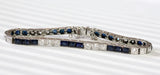 Sizzling ~ Sapphire & Diamond Platinum Bracelet