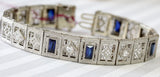 ANTIQUE ~ Diamond Bracelet with blue accents