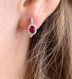 Sparkling ~ Ruby & Diamond Earrings