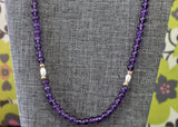 Amethyst Necklace with Pearl Accents