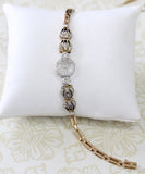 Center Crystal with Diamonds Bracelet ~ VINTAGE