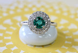 Sparkling ~ Emerald & Diamond Ring