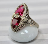 Vintage & Colorful ~ Synthetic Stone Ring