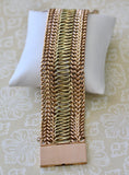 Retro ~ Rose & Green Gold Bracelet