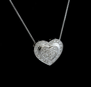 Romantic ~ Diamond Heart Pendant