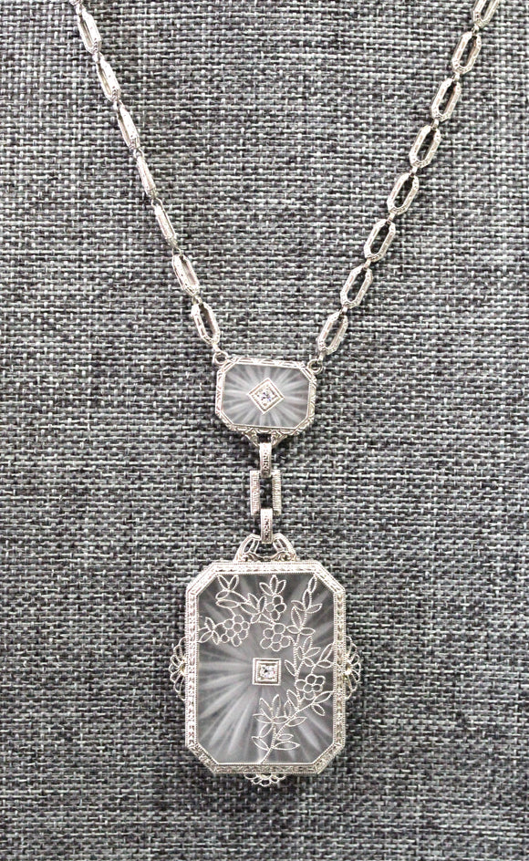 VINTAGE ~ Diamond & Crystal Necklace