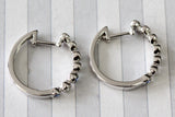 Sapphire & Diamond Hoop Earrings ~ Classic