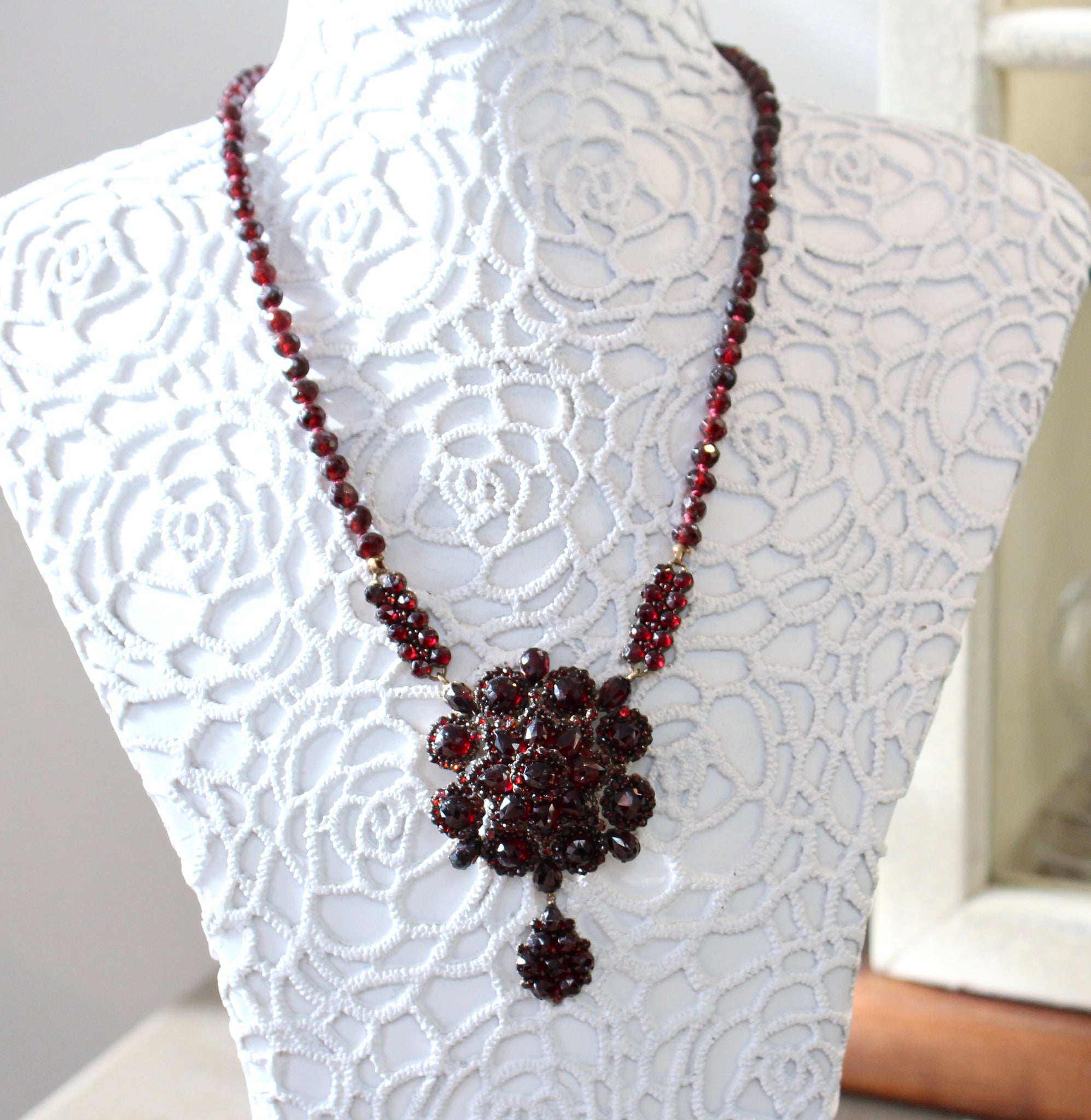 Vintage Antique Garnet Necklace Two Strand Faceted Early 1900s Gift for  Mother for Her Gift for Women Wedding Valentines Gift Anniversary - Etsy  India