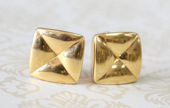 Classic ~ Gold Clip On Earrings