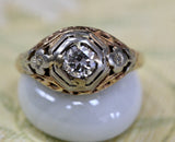 Decorative ~ Vintage Two- Tone Diamond Ring