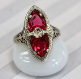 Vintage & Colorful ~ Synthetic Stone Ring