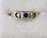 Circa 1940's ~ Vintage Sapphire Ring