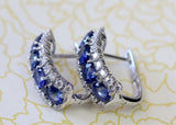 Sparkly ~ Sapphire & Diamond Earrings