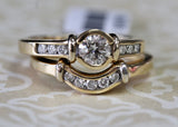 Gleaming ~ Diamond Engagement Ring & Band Set